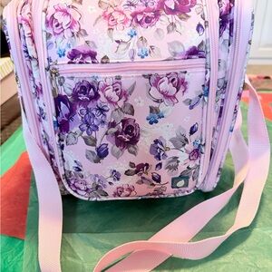 Floral Purple and Pink Women's toilette bag